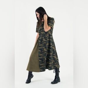 DFOLD| BNWT TEDDY AUTUMN CAMOUFLAGE DRESS| size large